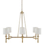 Hampton Hill Elegenza 6-light Chandelier with Fabric Drum Shades
