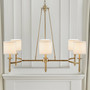 Hampton Hill Elegenza 6-light Chandelier with Fabric Drum Shades