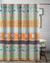 Carlie Calico Stripe Bath Shower Curtain