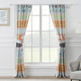Carlie Calico Stripe Window Curtain Panel Carlie Calico Stripe Window Curtain Panel