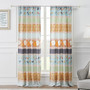 Carlie Calico Stripe Window Curtain Panel Carlie Calico Stripe Window Curtain Panel