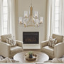 Hampton Hill Opulentia Antique Brass 9-light Round Tiered Chandelier with Textured Glass Shades