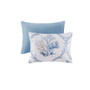 Harbor House Pismo Beach Blue/White 6 Piece Oversized Cotton Comforter Set with Throw Pillows