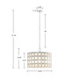 Hampton Hill Abbot White 4-Light Glass Drum Shade Chandelier