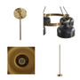 INK+IVY Abbott Black/Gold 4-Light Metal Shade Chandelier