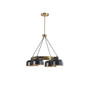 INK+IVY Abbott Black/Gold 4-Light Metal Shade Chandelier