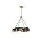 INK+IVY Abbott Black/Gold 4-Light Metal Shade Chandelier