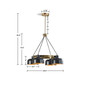 INK+IVY Abbott Black/Gold 4-Light Metal Shade Chandelier