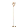 INK+IVY Bellow Antique Brass Uplight Floor Lamp with Mercury Glass Shade