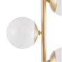 INK+IVY Holloway White/Gold 3-Globe Light Floor Lamp with Marble Base