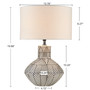 INK+IVY Agape White Boho Ceramic Table Lamp