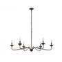 INK+IVY Brighton Matte Black 6-Light Farmhouse Metal Chandelier