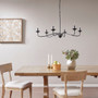 INK+IVY Brighton Matte Black 6-Light Farmhouse Metal Chandelier