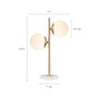 INK+IVY Holloway White/Gold Marble Base Table Lamp