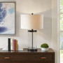 INK+IVY Macon Clear Glass Cylinder Table Lamp