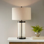 INK+IVY Macon Clear Glass Cylinder Table Lamp