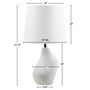 INK+IVY ZenGlossy Grey Asymmetrical Ceramic Table Lamp
