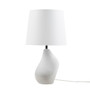 INK+IVY ZenGlossy Grey Asymmetrical Ceramic Table Lamp