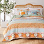 Carlie Calico Stripe Quilt Set