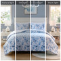 Intelligent Design Christa Floral Striped Duvet Cover Set