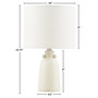 INK+IVY Alarid Cream 16" Ceramic Table Lamp
