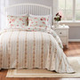 Antique Rose Blue Bedspread Set