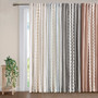INK+IVY Imani Cotton Printed Curtain Panel with Chenille Stripe and Lining