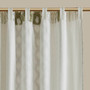INK+IVY Imani Cotton Printed Curtain Panel with Chenille Stripe and Lining
