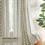 INK+IVY Imani Cotton Printed Curtain Panel with Chenille Stripe and Lining