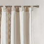 INK+IVY Imani Cotton Printed Curtain Panel with Chenille Stripe and Lining