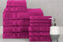 Bibb Home 12 Piece Zero Twist Egyptian Cotton Towel Set