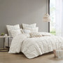 INK+IVY Masie 3 Piece Elastic Embroidered Cotton Duvet Cover Set