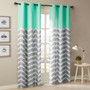 Intelligent Design Alex Chevron Printed Room Darkening Grommet Top Panel Pair