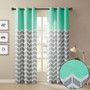 Intelligent Design Alex Chevron Printed Room Darkening Grommet Top Panel Pair