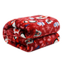 Kathy Ireland Holiday Print Plush Flannel Throw Blanket