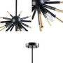 INK+IVY Ely Matte Black /Gold 3-Light Spiked Chandelier