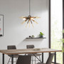 INK+IVY Ely Matte Black /Gold 3-Light Spiked Chandelier