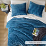 Intelligent Design Avril Fluffy Ribbed Plush Comforter Set