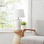 INK+IVY Everly White Ceramic Table Lamp with Handles