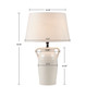 INK+IVY Everly White Ceramic Table Lamp with Handles