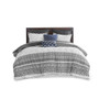 INK+IVY Mila 3 Piece Cotton Duvet Cover Set with Chenille Tufting