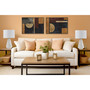 INK+IVY Flinn Natural Whitewash 23" Resin Table Lamp with Faux Wood Texture