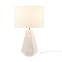 INK+IVY Flinn Natural Whitewash 23" Resin Table Lamp with Faux Wood Texture