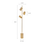 INK+IVY Alta Gold 3-Light Metal Floor Lamp