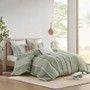 INK+IVY Shay 3 Piece Striped Cotton Comforter Set