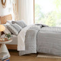 INK+IVY Imani Cotton Printed Duvet Cover Set with Chenille