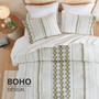 INK+IVY Imani Cotton Printed Duvet Cover Set with Chenille