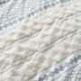 INK+IVY Imani Cotton Printed Duvet Cover Set with Chenille