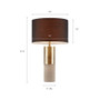 INK+IVY Fulton Gold/Grey/Black Fulton Metal and Concrete Table Lamp
