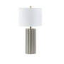 INK+IVY Glendale Grey Ribbed Ceramic Table Lamp